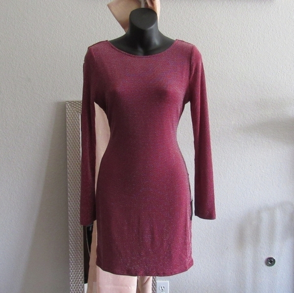 Lulus Red and Silver Bodycon Dress - Picture 3 of 8